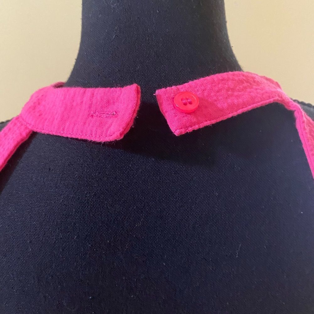 Lauren James raspberry coloured halter flared dress. Sash with bow tie. - Picture 8 of 14